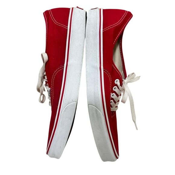 Vans Red Canvas Lace Up Sneakers Men’s 11.5 / Women’s 13 Classic Skate Shoes - Picture 5 of 8